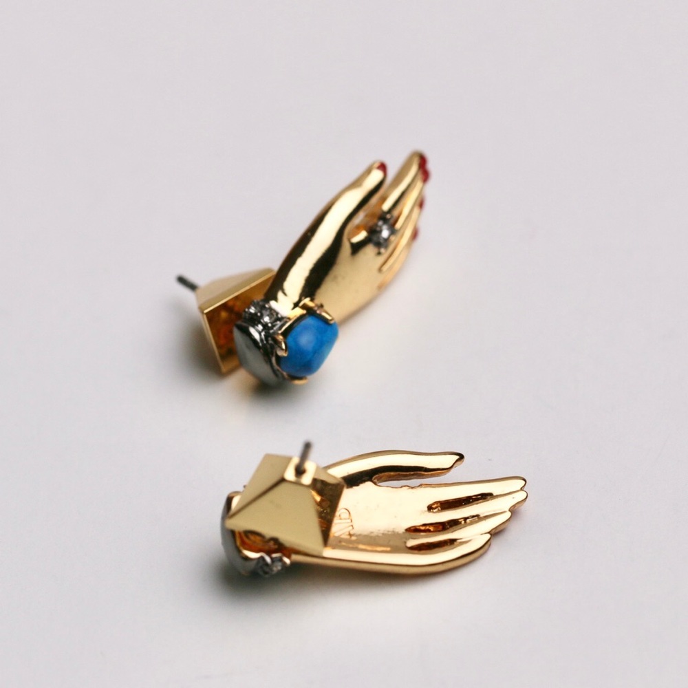 Alexis Bittar Vanitas Victorian Hand Earrings